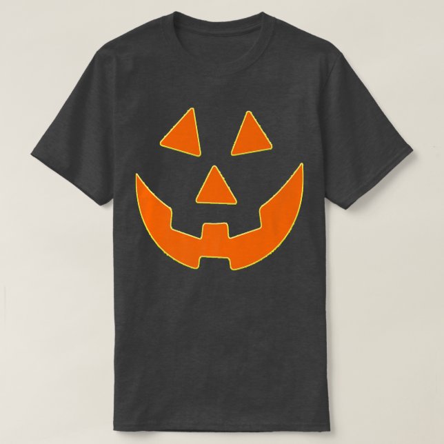 Jack O' Lantern Face Giant Halloween Pumpkin  T-Shirt (Design Front)