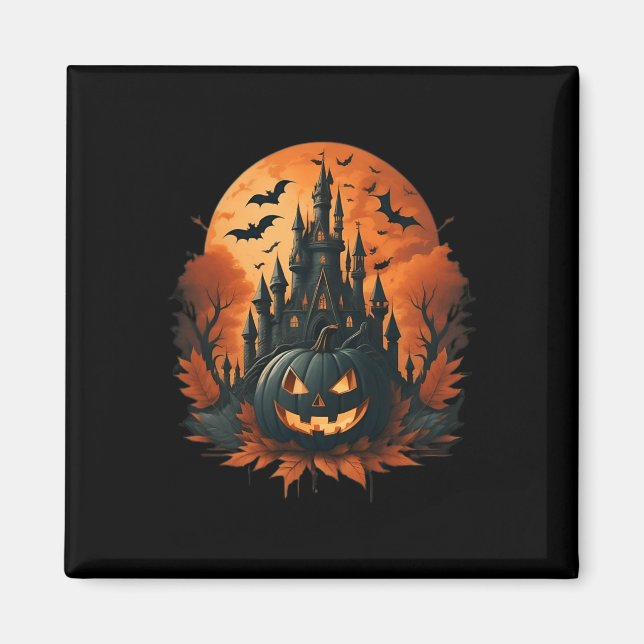 Jack O' Lantern Face  Halloween Pumpkin  Spooky  Magnet (Front)