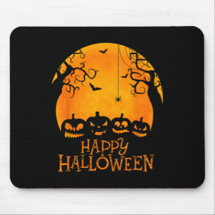 Jack O Lantern Face Happy Halloween Pumpkins Men W Mouse Pad