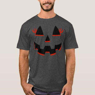Jack O Lantern Face Pumpkin Eyelashes Halloween Fu T-Shirt