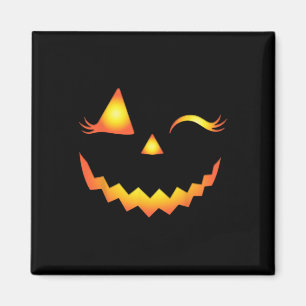 Jack O Lantern Face Pumpkin Eyelashes Hallowen Cos Magnet
