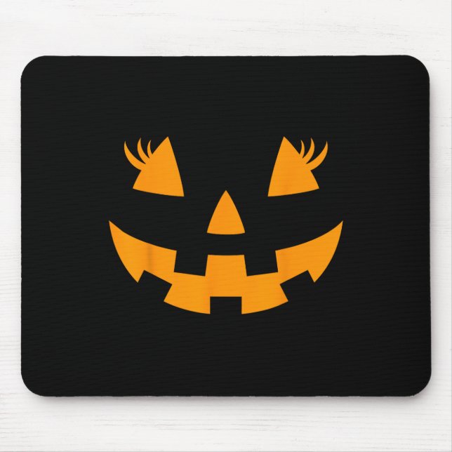 Jack O Lantern Face Pumpkin Eyelashes Hallowen Cos Mouse Pad (Front)