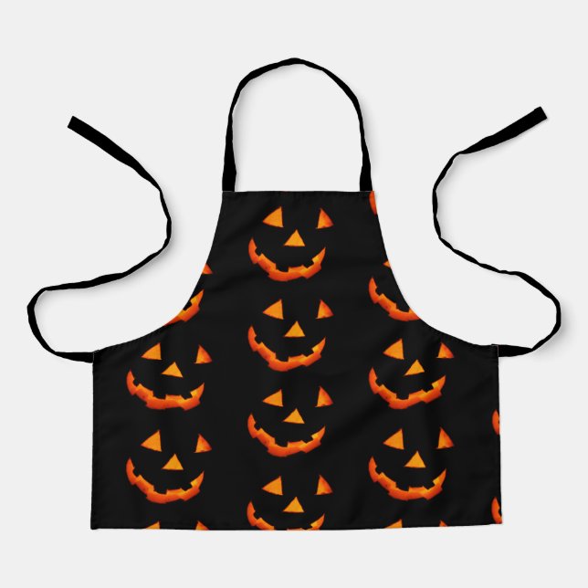 Jack-o'-Lantern Faces apron (Front)
