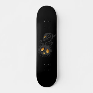 Jack O Lantern Glowing Skull Vine Skateboard