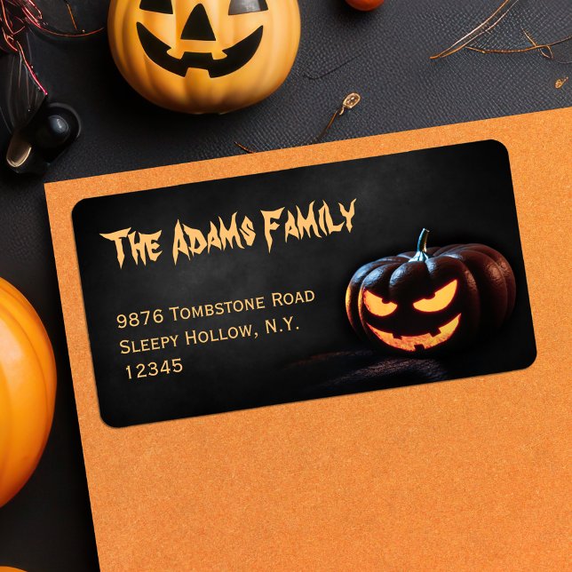 Jack-O-Lantern Halloween Address Label (Creator Uploaded)