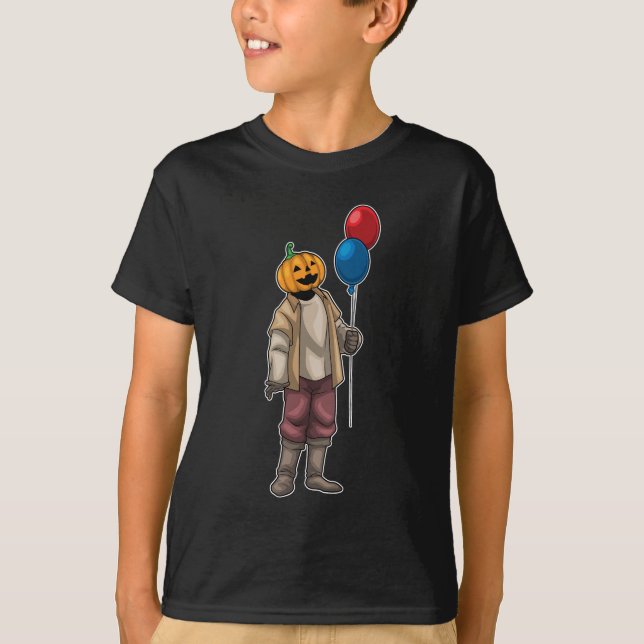 Jack O Lantern Halloween Balloons T-Shirt (Front)