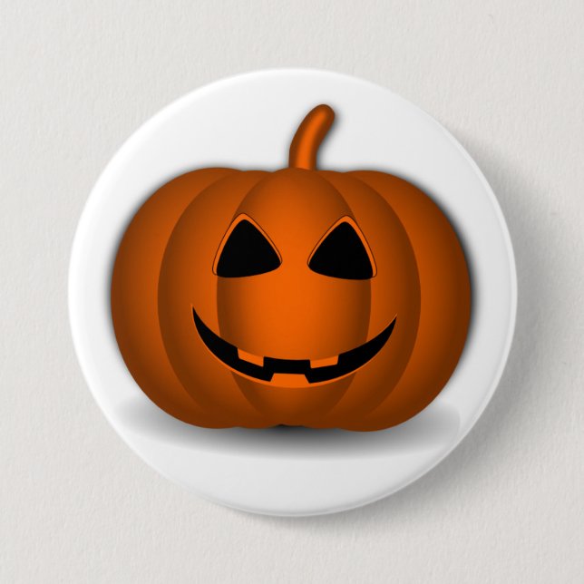 Jack o' Lantern Halloween Button (Front)