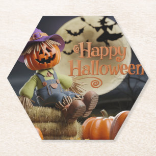 Jack-o'-Lantern Halloween Coaster