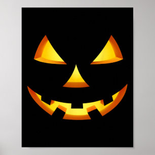 Jack O Lantern Halloween DIY Costume Pumpkin Face Poster