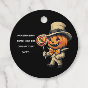 Jack o lantern Halloween Favour Tags