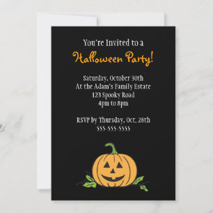 Jack 'O Lantern Halloween Party Invitation