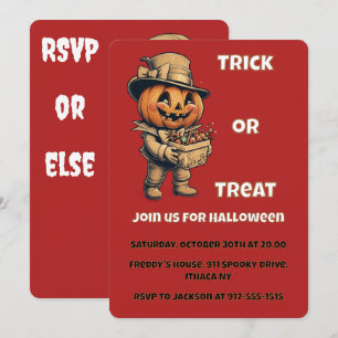 Jack o lantern Halloween Party  Invitation