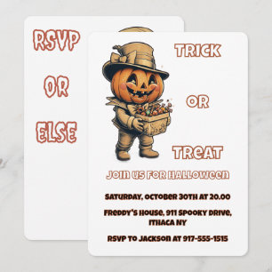Jack o lantern Halloween Party Invitation