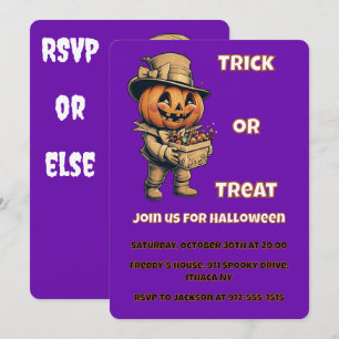 Jack o lantern Halloween Party Invitation