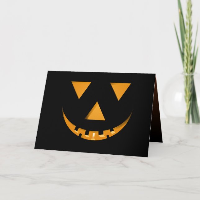 Jack-o-Lantern Halloween Party Invitation Card (Front)
