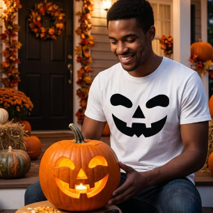 Jack O Lantern Halloween Pumpkin Tri-Blend Shirt