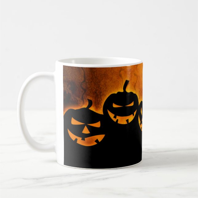 Jack-O-Lantern Halloween spooky mug (Left)