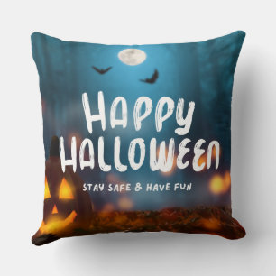 Jack-o-lantern Happy Halloween Cushion