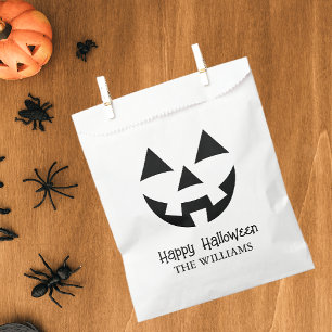 JACK O LANTERN HAPPY HALLOWEEN FAMILY NAME FAVOUR BAG