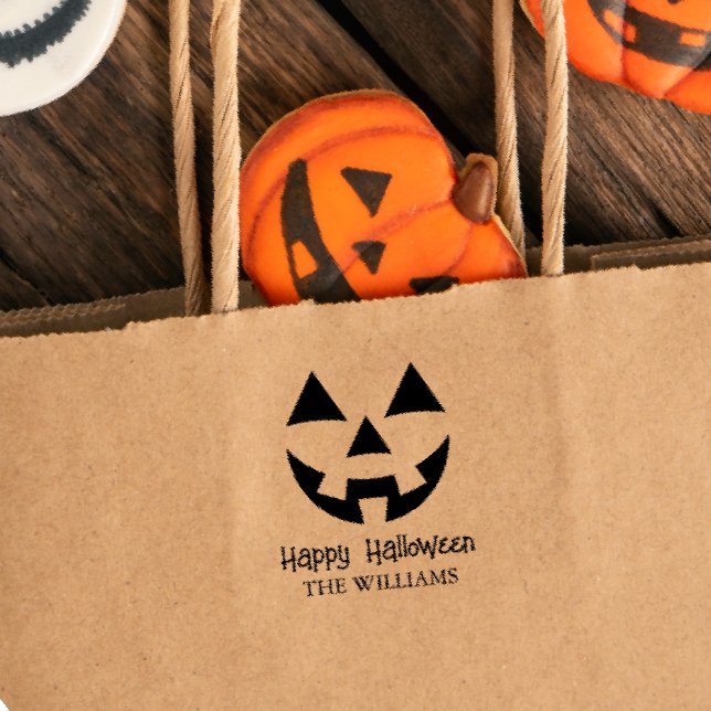 JACK O LANTERN HAPPY HALLOWEEN FAMILY NAME SELF-INKING STAMP (Creator Uploaded)