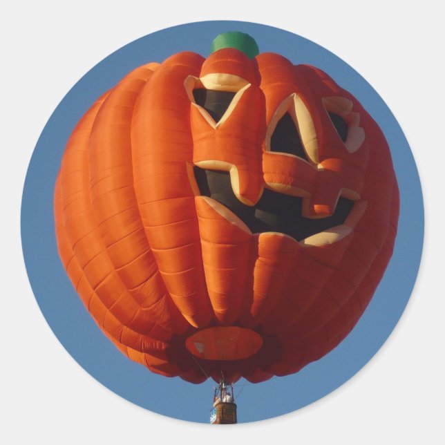 Jack-O-Lantern Hot Air Balloon Sticker (Front)