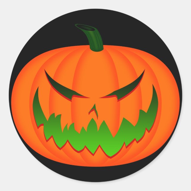 Jack-O'-Lantern II Classic Round Sticker (Front)