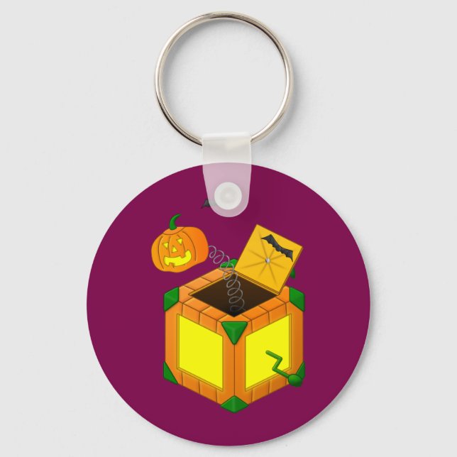 Jack-o-Lantern-in-the-Box -  Key Ring (Front)