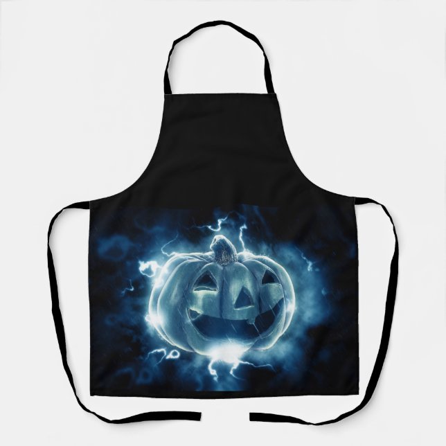  jack-o-lantern in the rain apron (Front)