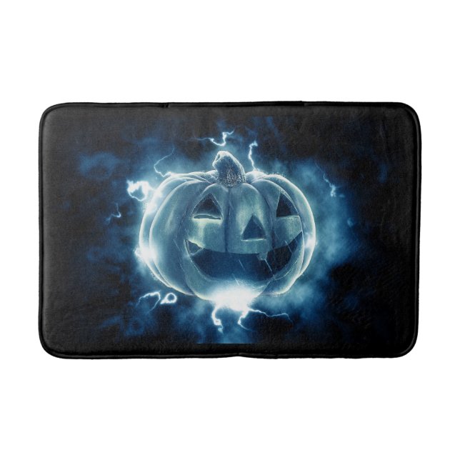  jack-o-lantern in the rain bath mat (Front)