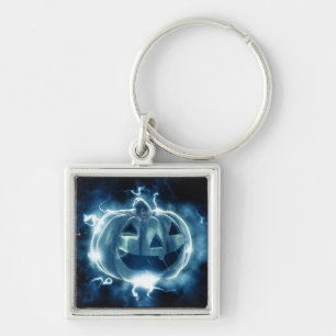 jack-o-lantern in the rain key ring