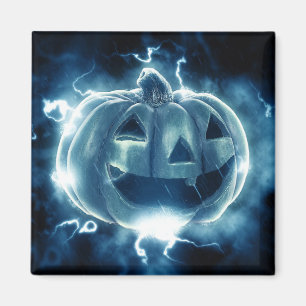 jack-o-lantern in the rain magnet