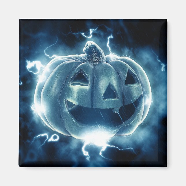  jack-o-lantern in the rain magnet (Front)