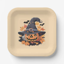 Jack-o-Lantern in Witch Hat Halloween