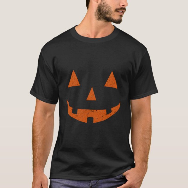 Jack O Lantern Jackolantern Pumpkin Face T-Shirt (Front)