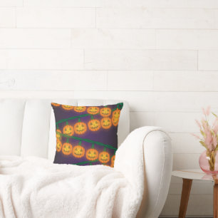 Jack O Lantern Lights Cushion
