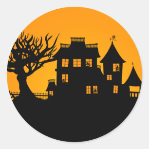 Jack O Lantern Manor Classic Round Sticker