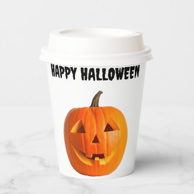 Jack-O-Lantern Paper Cups (Front)