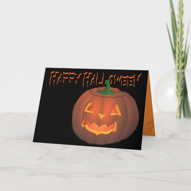 Jack-o-lantern Party Invitations Cards Halloween (Front)