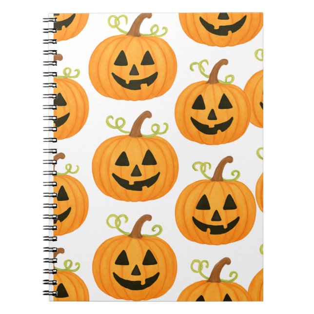 Jack-o’-Lantern Pattern  Notebook (Front)
