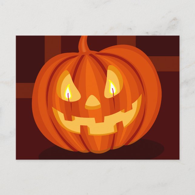 Jack-O'-Lantern Postcard (Front)