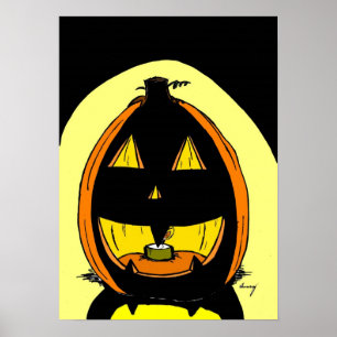 Jack O' Lantern Poster Print  - OOAK Artwork