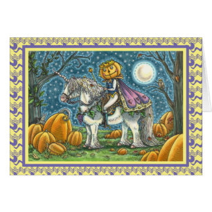 JACK O LANTERN PRINCE ON HIS MAGIC UNICORN, CARD