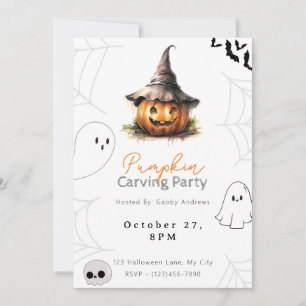 Jack-O' Lantern Pumpkin Carving Party Invitation