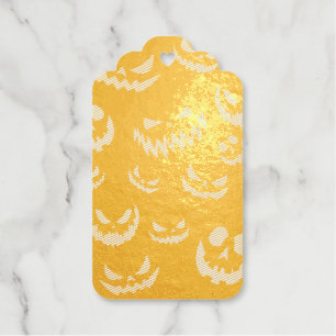 Jack O Lantern Pumpkin Face Gift Tags