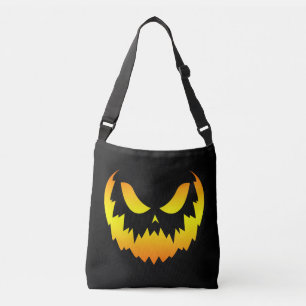 Jack O Lantern Pumpkin Face Gradient Crossbody Bag