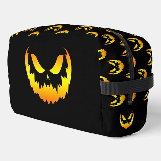 Jack O Lantern Pumpkin Face Gradient Dopp Kit (Left Corner)