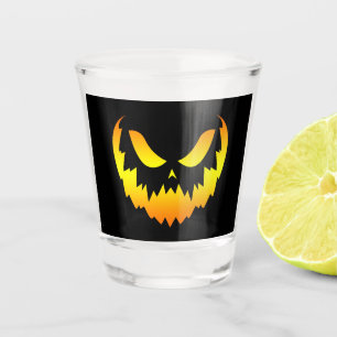 Jack O Lantern Pumpkin Face Gradient Shot Glass