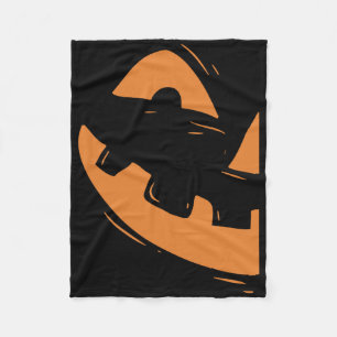 Jack-o-lantern Pumpkin Face Halloween Matching Cou Fleece Blanket