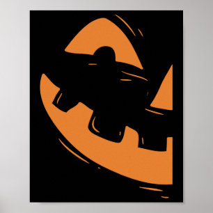 Jack-o-lantern Pumpkin Face Halloween Matching Cou Poster