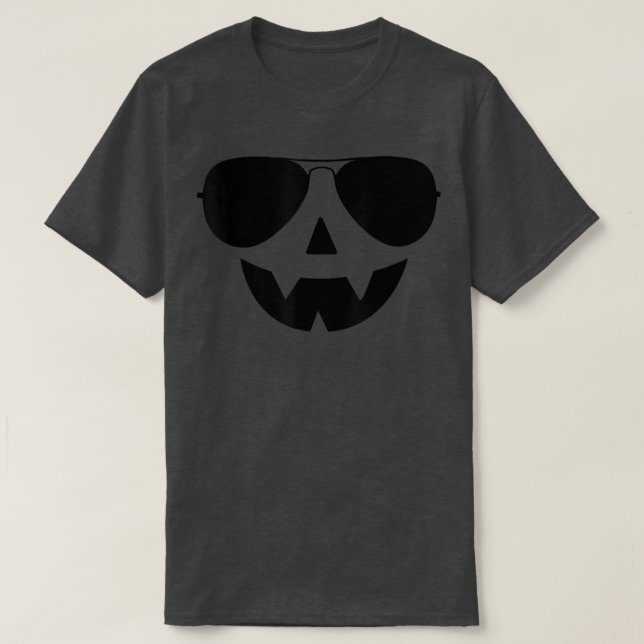 Jack O Lantern Pumpkin Face Halloween  T-Shirt (Design Front)